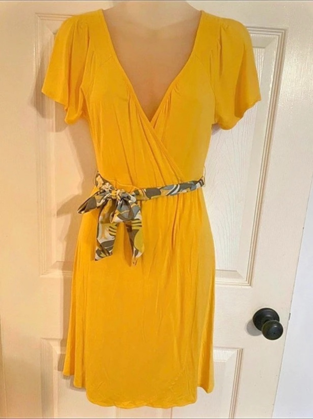 Banana Republic Yellow Mini Dress Size XS Like New